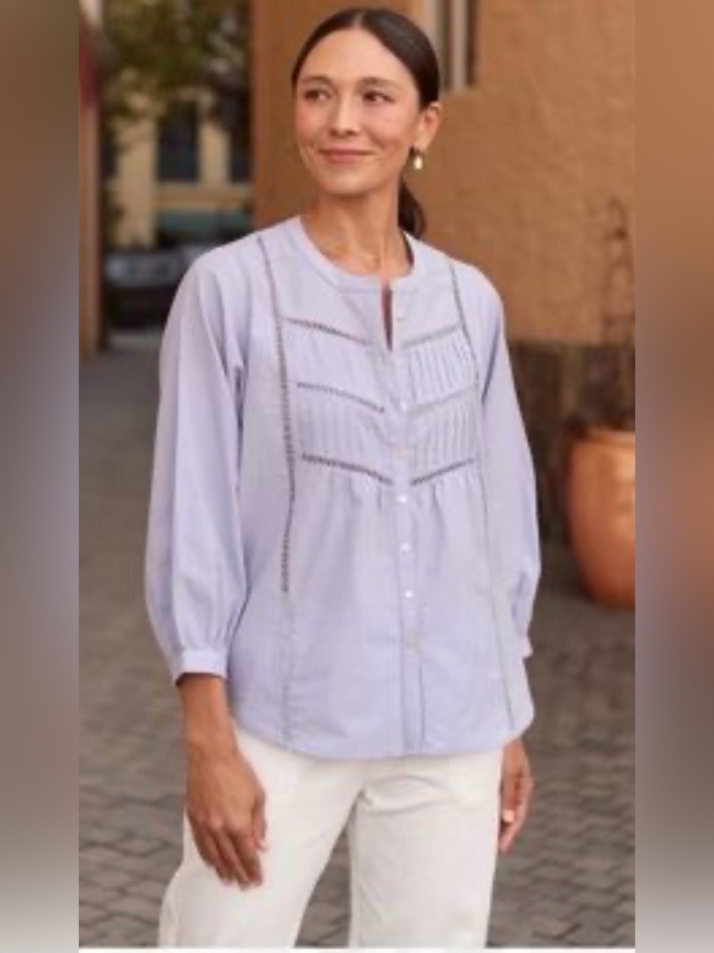 Maye The Label Paloma Slate Button Down Top NWT Small